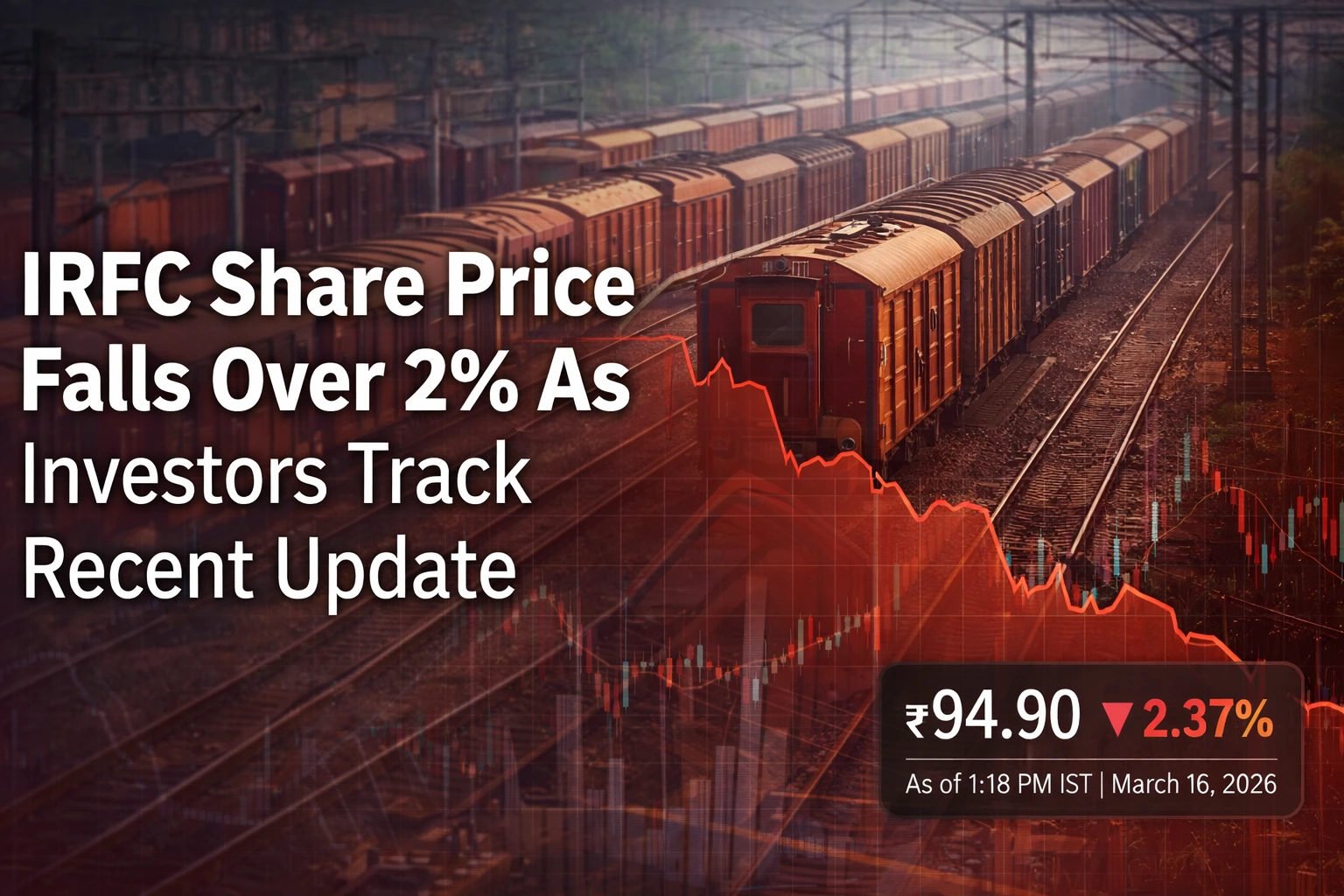 IRFC Share Price Down Over 2% to Around ₹94 