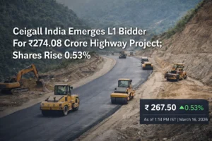 Ceigall India Share Price Up 0.53% After Company Emerges L1 Bidder For ₹274.08 Crore Highway Project