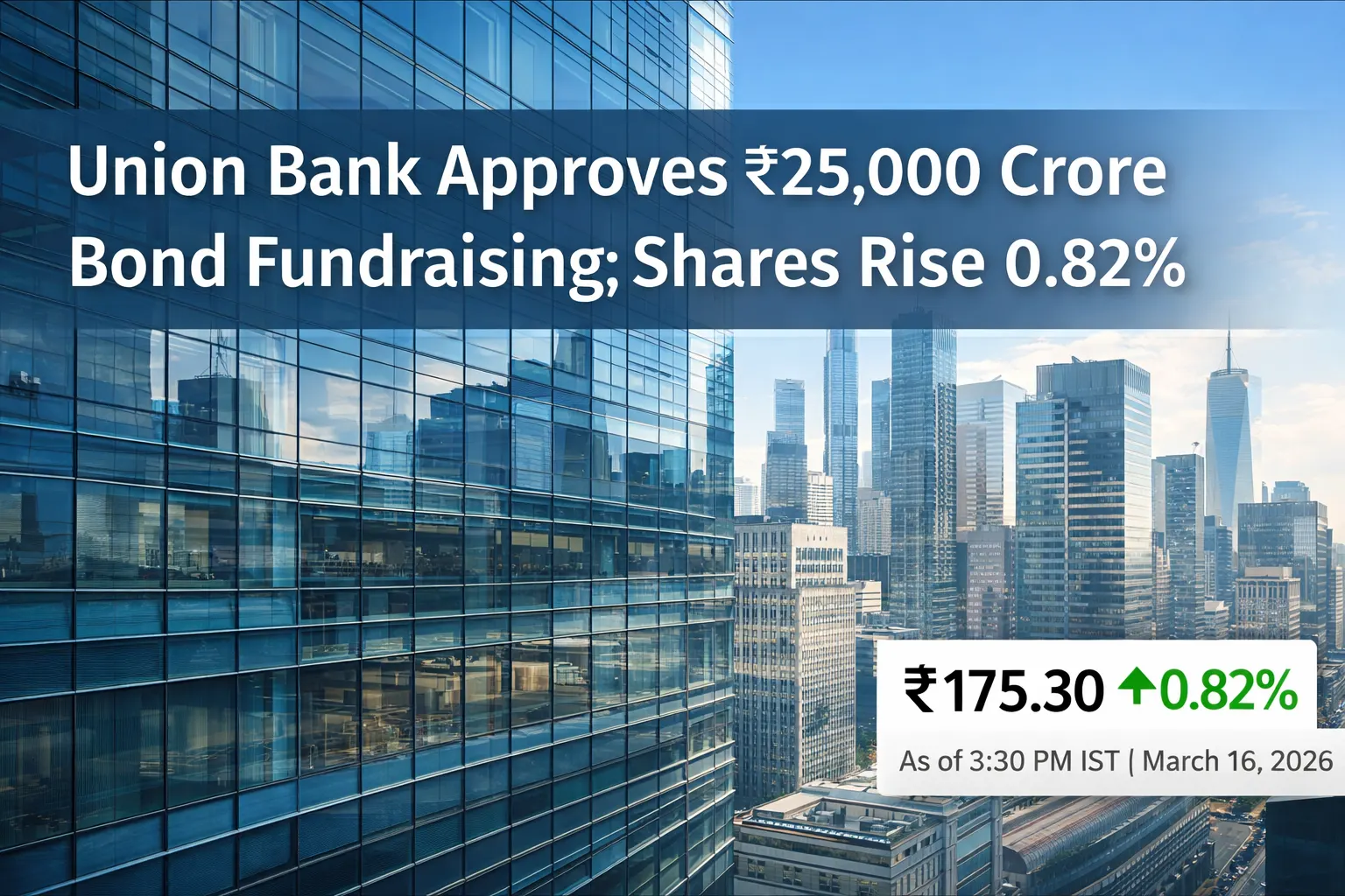 Union Bank Approves ₹25,000 Crore Bond Fundraising; Shares Rise 0.82%