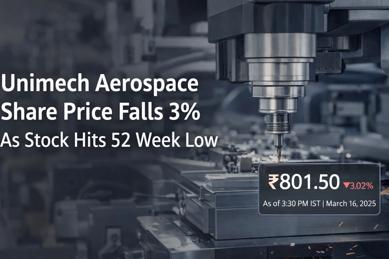 Unimech Aerospace Share Price Fall 3% As Stock Hits 52-Week Low