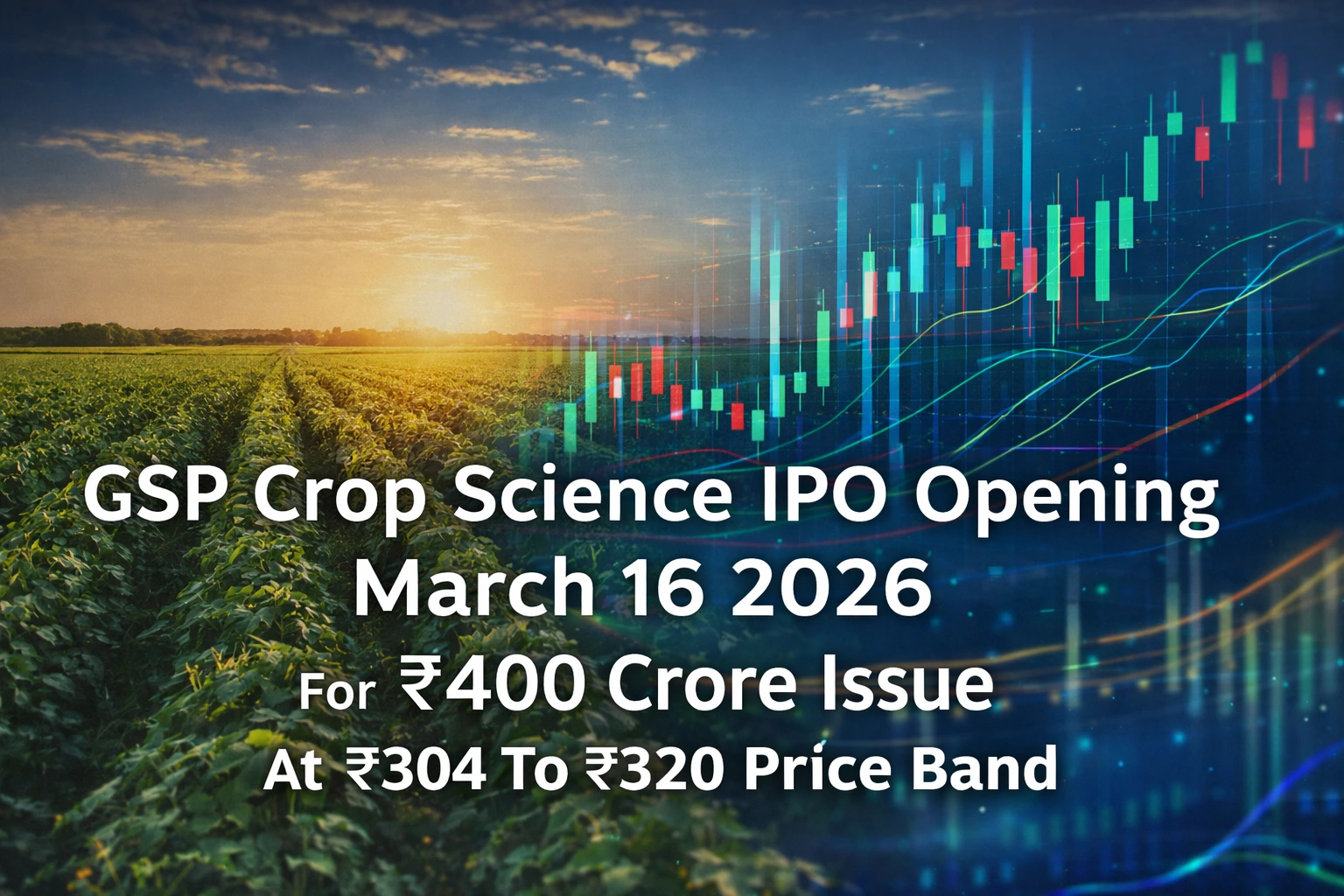 GSP Crop Science IPO Opening Today on March 16 2026 For ₹400 Crore Issue At ₹304 To ₹320 Price Band