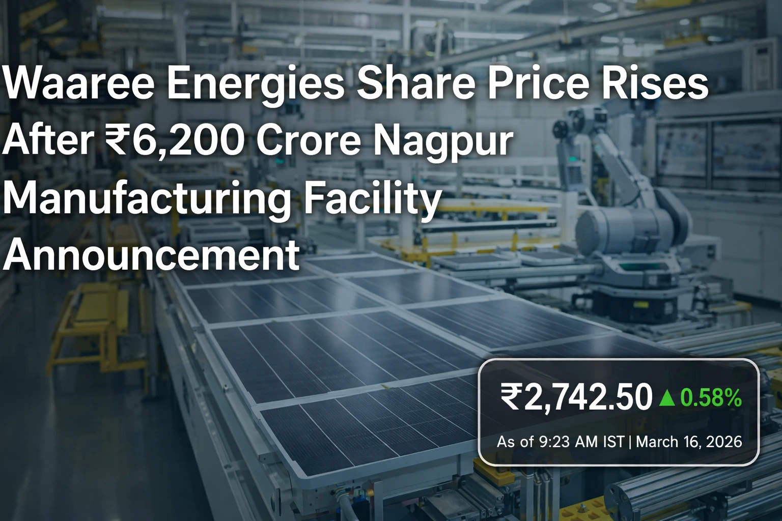 Waaree Energies Share Price Rises After ₹6,200 Crore Nagpur Manufacturing Facility Announcement