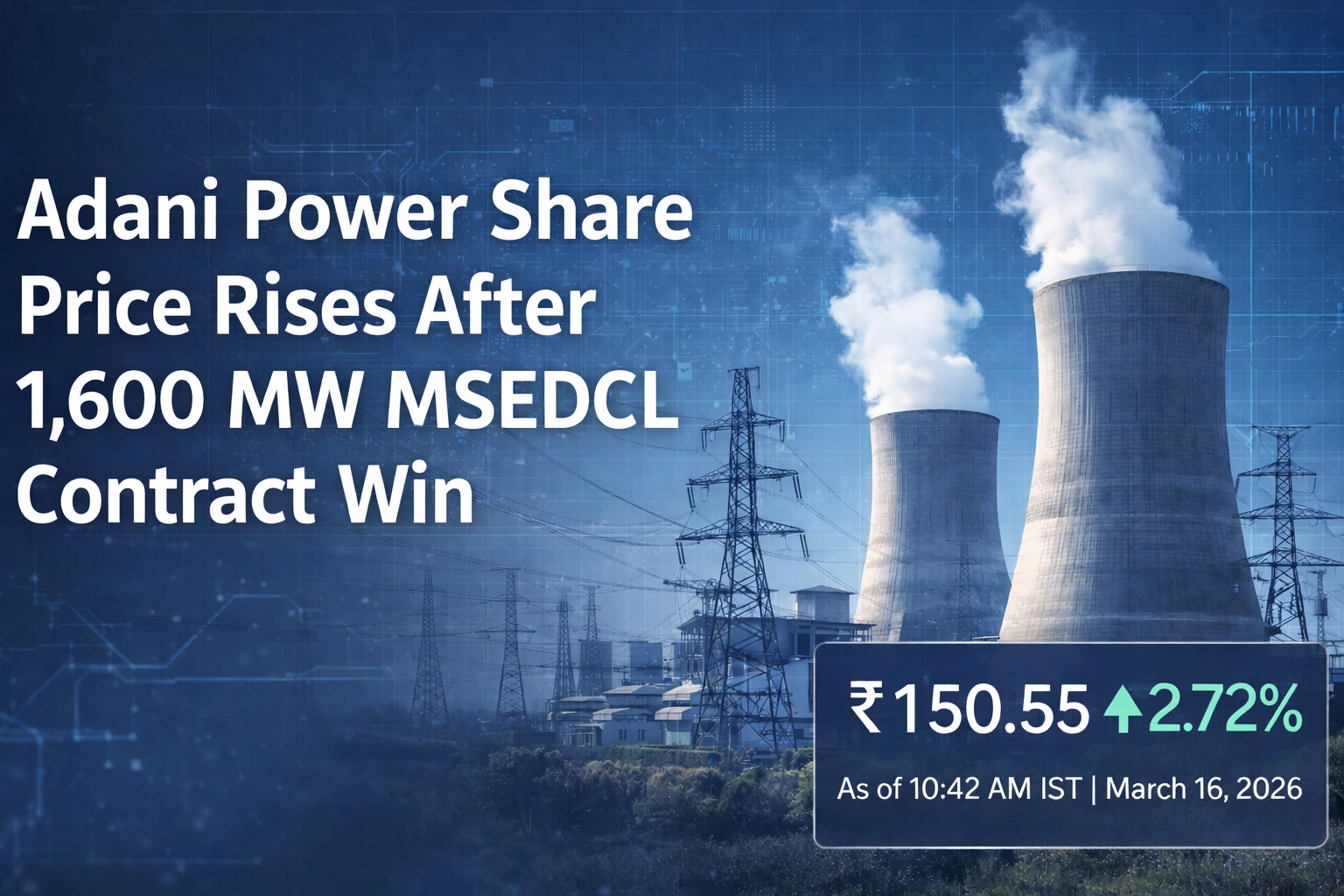 Adani Power Share Price Rises After 1,600 MW MSEDCL Contract Win