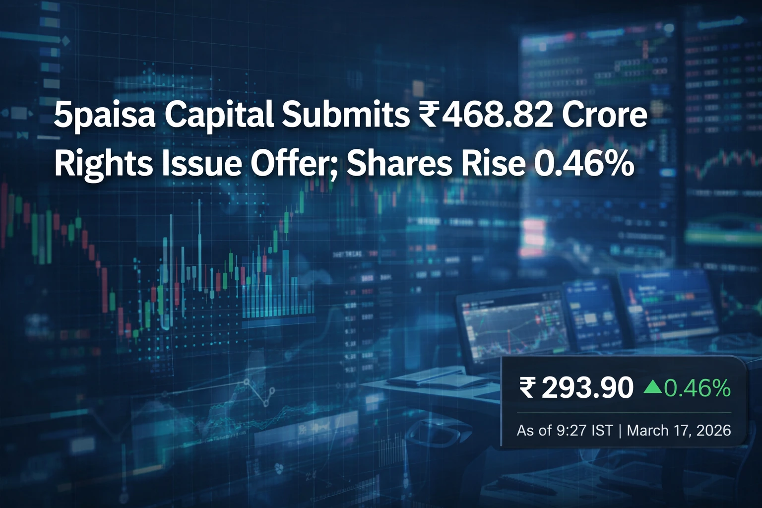 5paisa Capital Submits ₹468.82 Crore Rights Issue Offer; Shares Up 0.46%