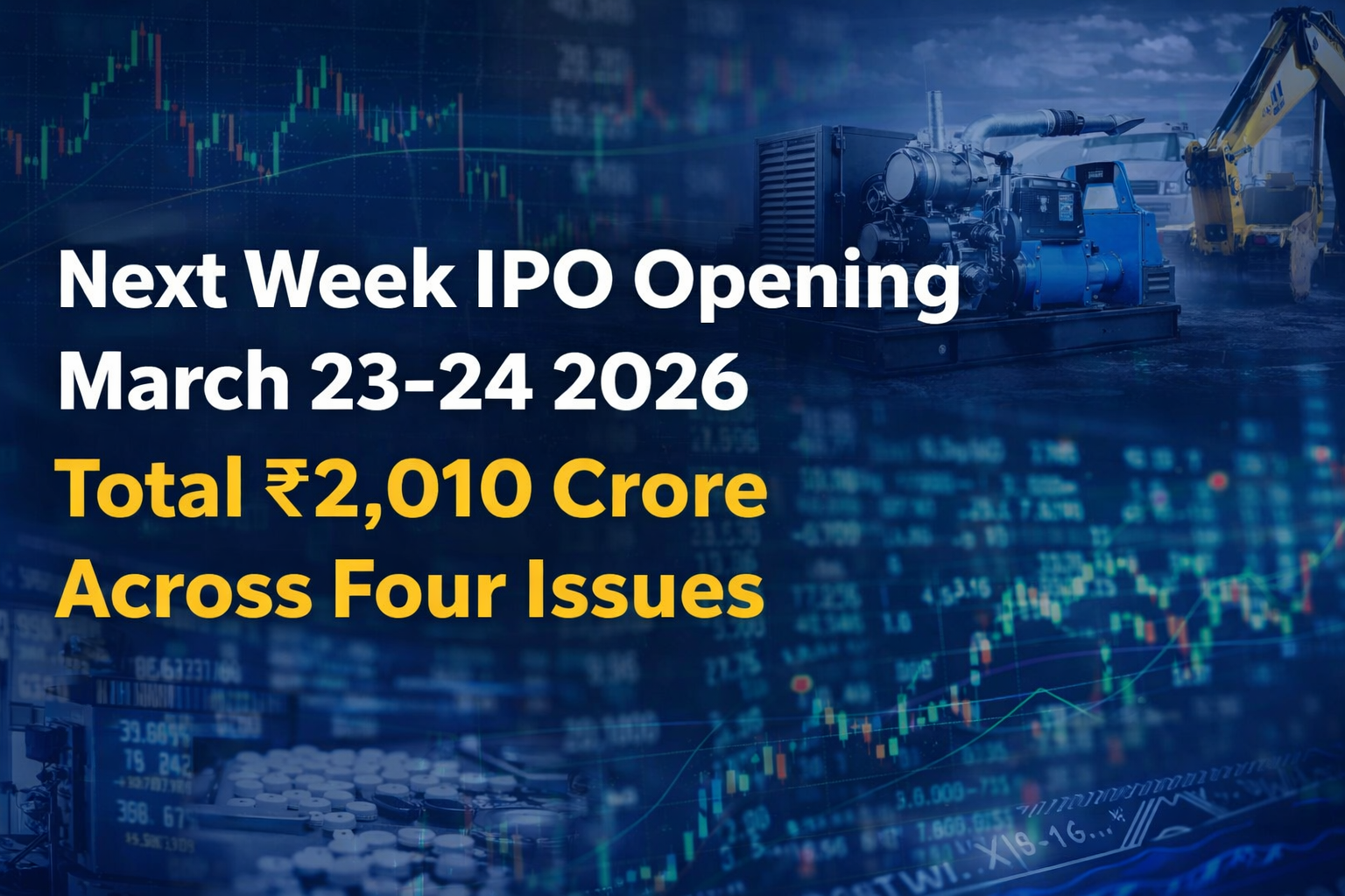 Next Week IPO Opening March 23-24 2026 Total ₹2,010 Crore Across Four Issues