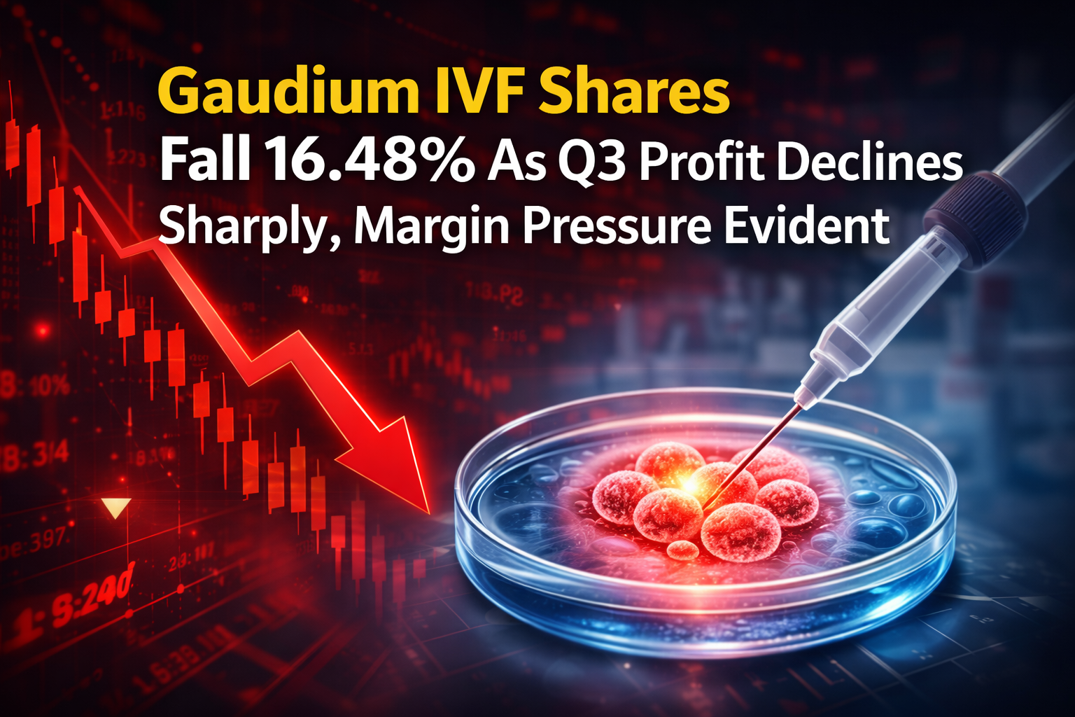 Gaudium IVF Share Price Down 16.48% As Q3 Profit Declines Sharply, Margin Pressure Evident