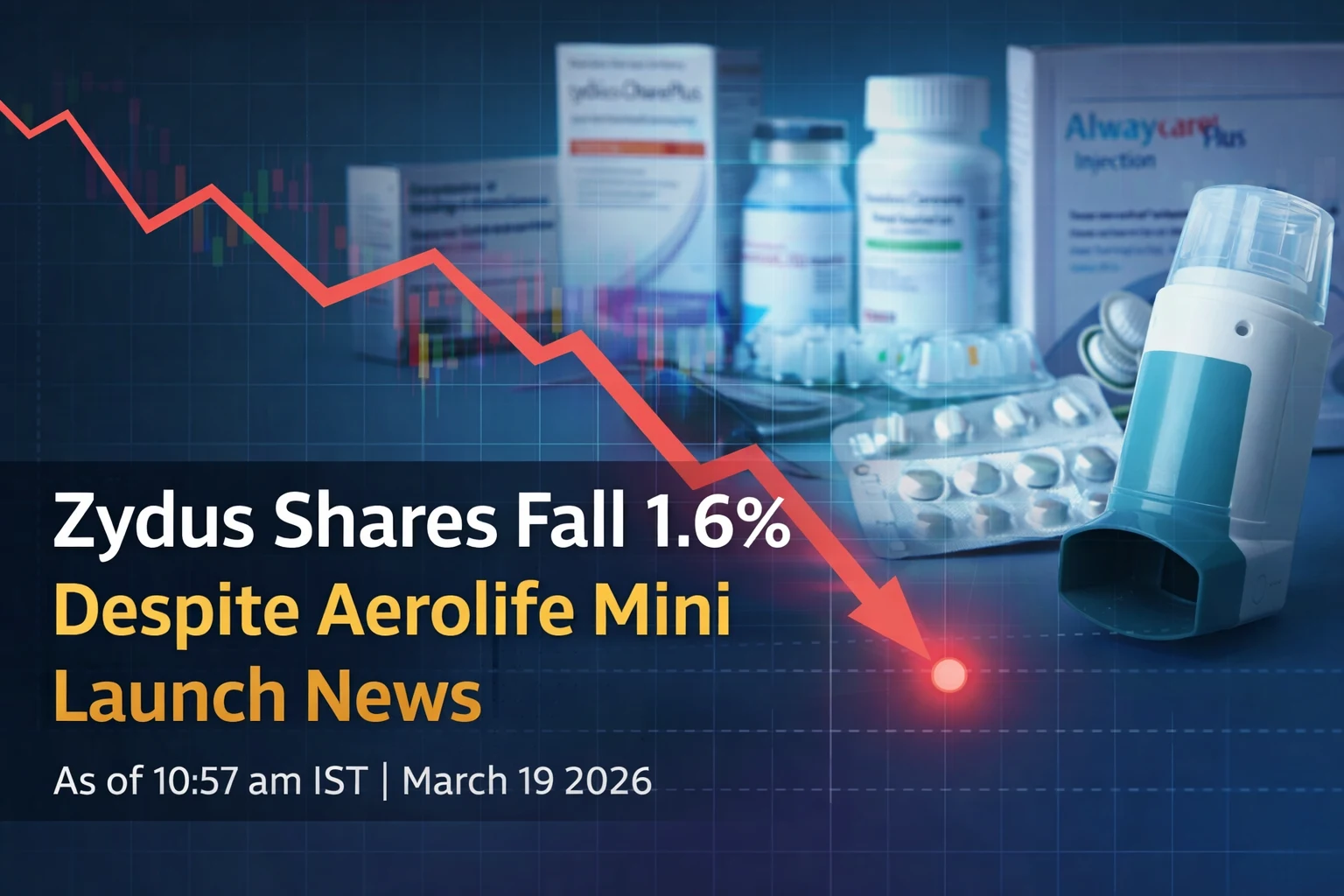 Zydus Lifesciences Share Price Slip 1.6% Despite Aerolife Mini Launch Announcement