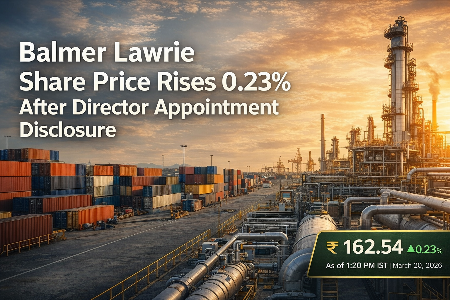 Balmer Lawrie Share Price Rises 0.23% After Director Appointment Disclosure