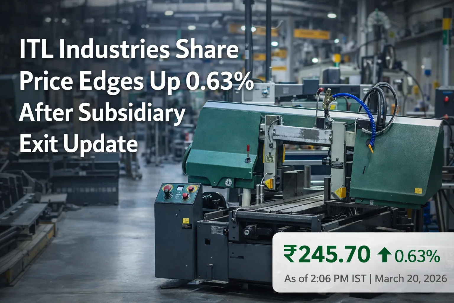 ITL Industries Share Price Edges Up 0.63% After Subsidiary Exit Update