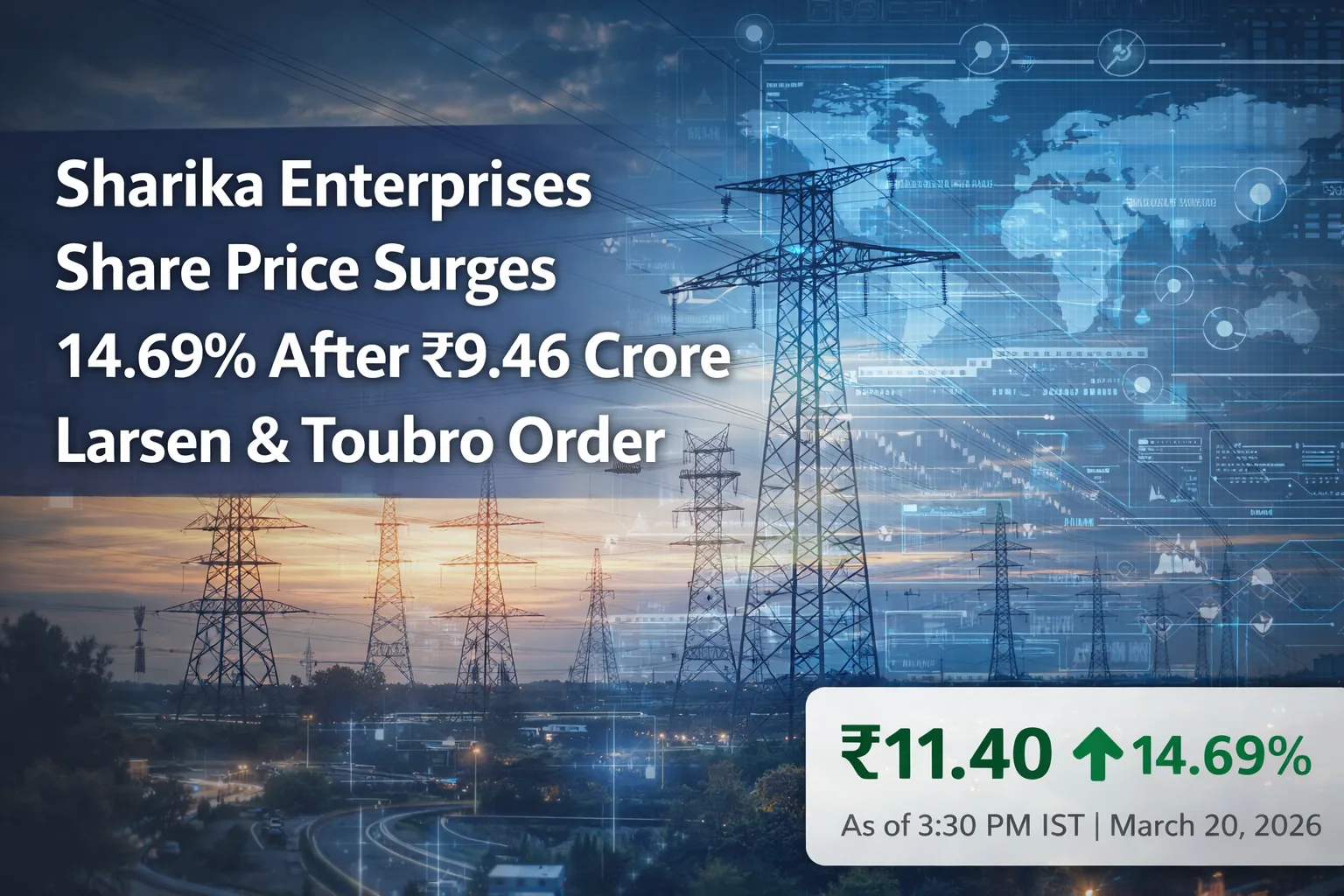 Sharika Enterprises Share Price Surges 14.69% After ₹9.46 Crore Larsen & Toubro Order