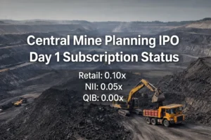 Central Mine Planning IPO Day 1 Subscription Status: Subscribed 0.07 times
