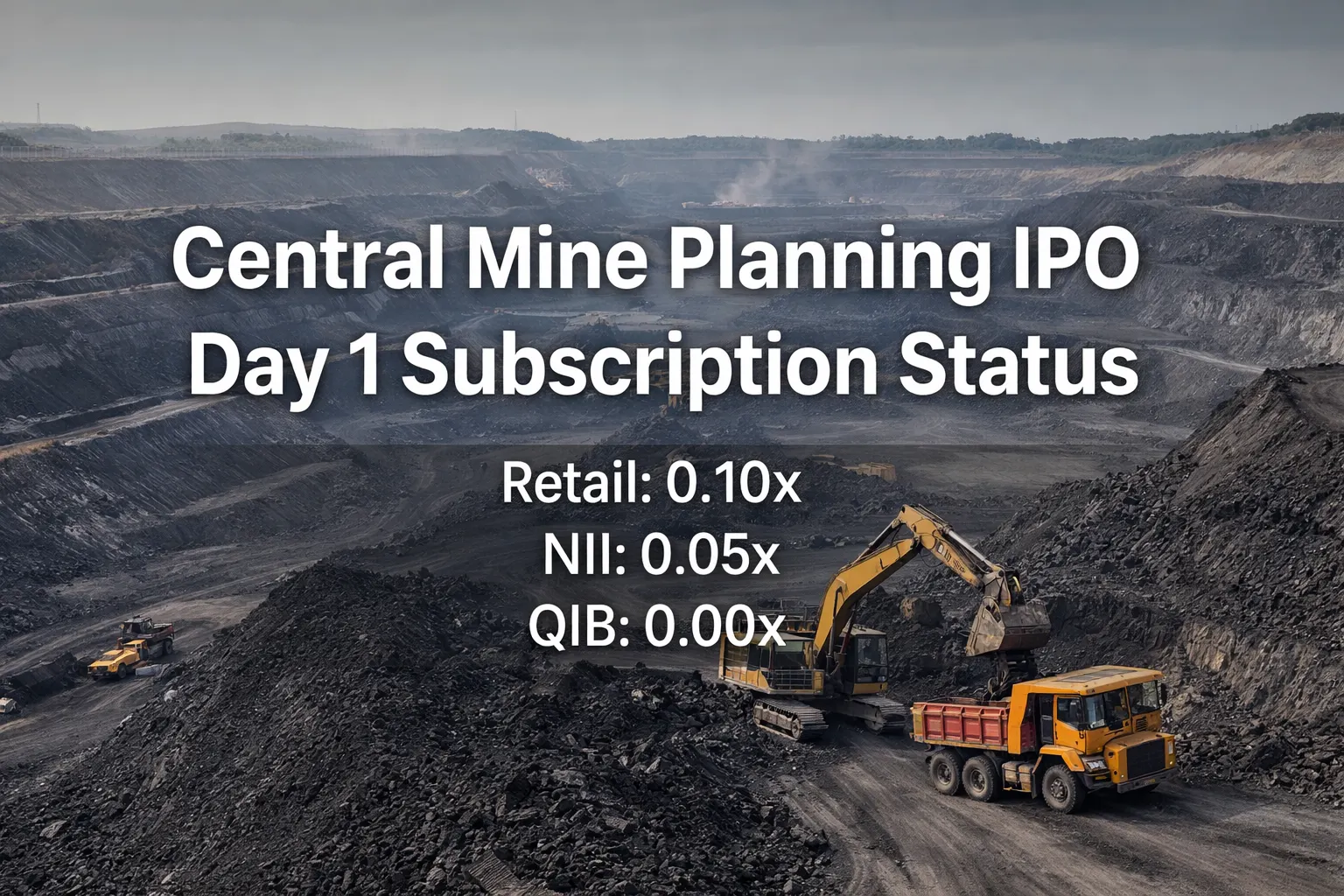 Central Mine Planning IPO Day 1 Subscription Status: Subscribed 0.07 times