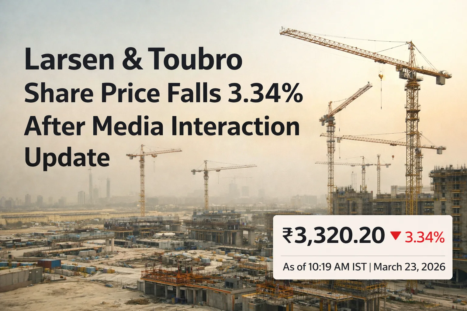 Larsen & Toubro Share Price Falls 3.34% After Media Interaction Update