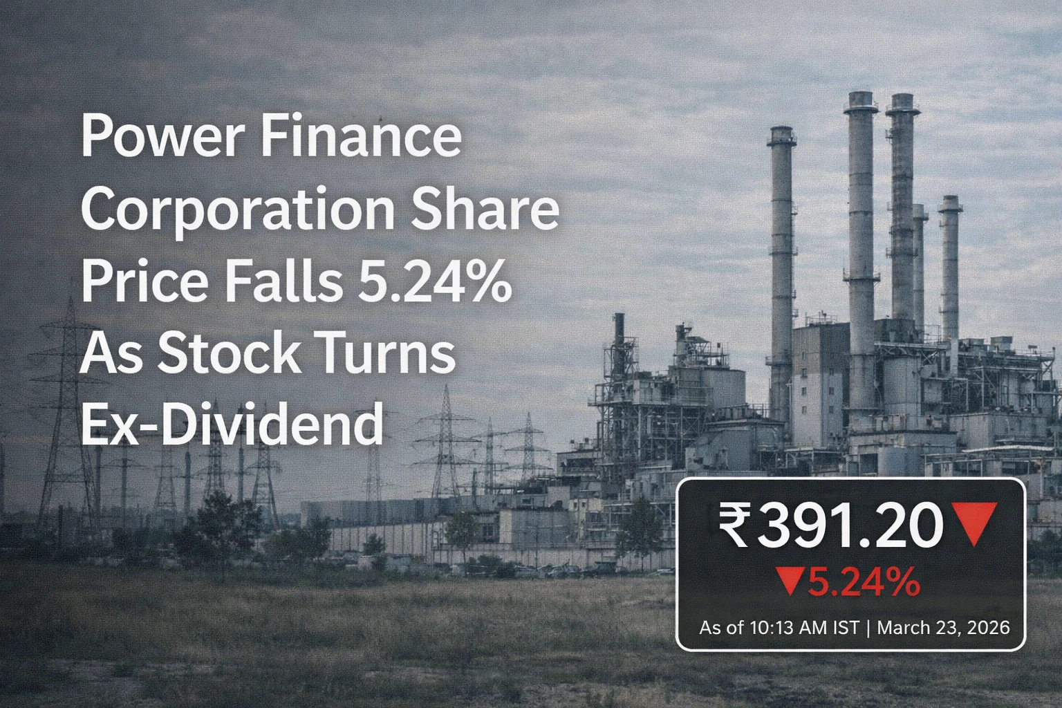 Power Finance Corporation Share Price Falls 5.24% As Stock Turns Ex-Dividend