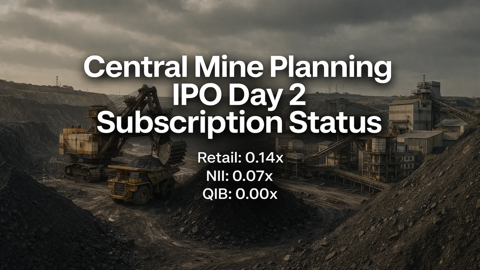 Central Mine Planning IPO Day 2 Subscription Status: Subscribed 0.09x on Day 2 so far