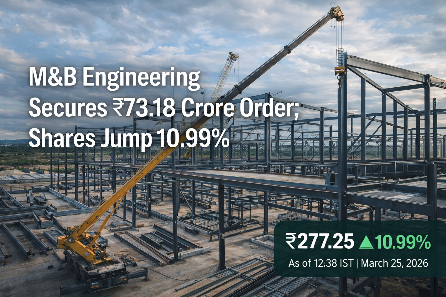 M&B Engineering Secures ₹73.18 Crore Order; Shares Jump 10.99%