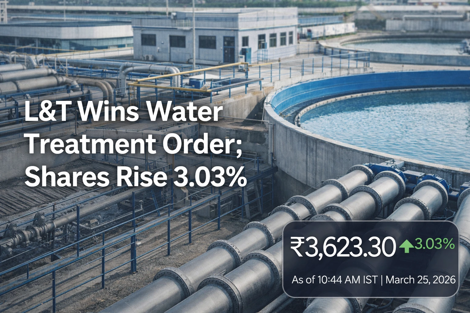 Larsen & Toubro Wins Water Treatment Order; Shares Rise 3.03%