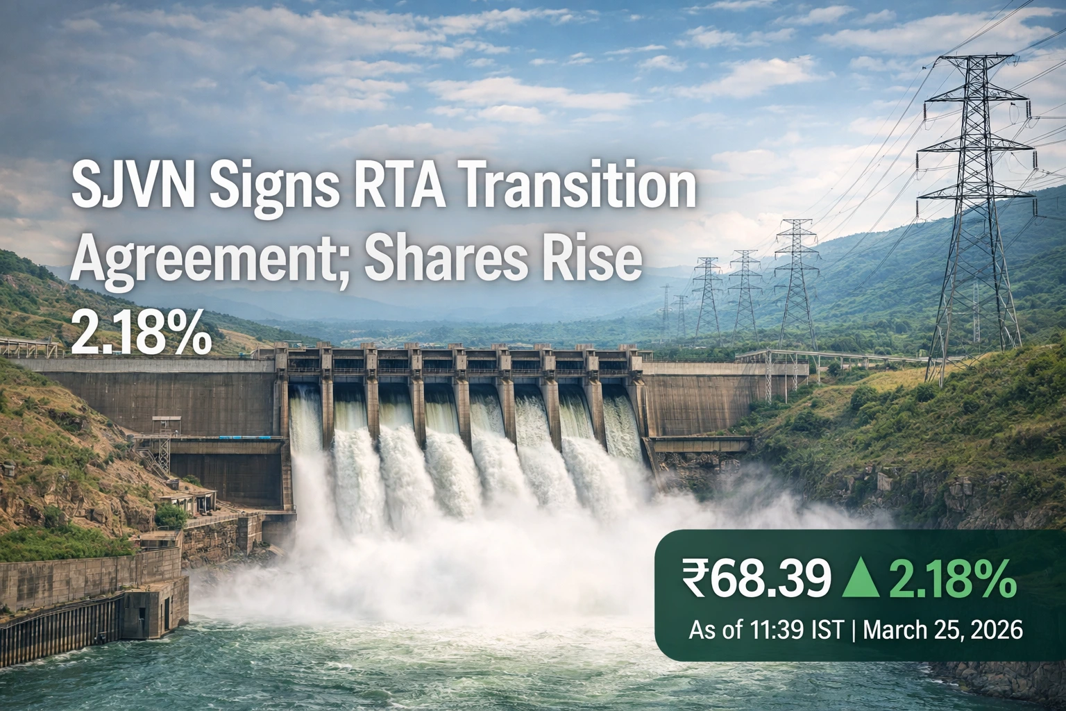 SJVN Signs RTA Transition Agreement; Share Price Rises 2.18%