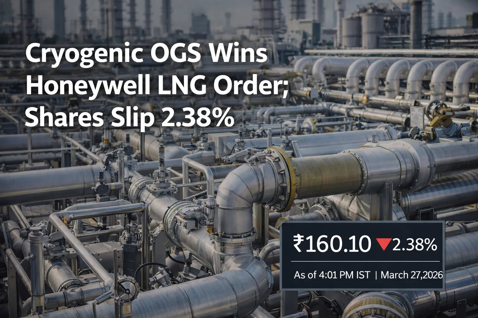 Cryogenic OGS Wins Honeywell LNG Order; Shares Slip 2.38%
