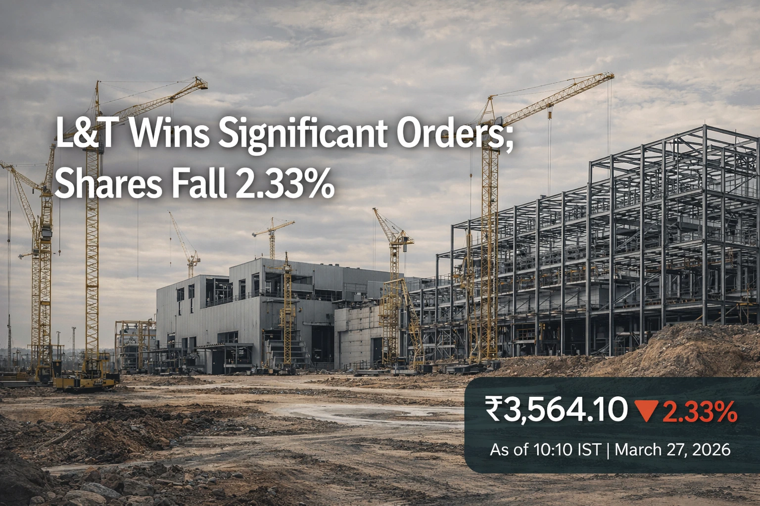 Larsen & Toubro Wins Significant EPC Orders; Shares Down 2.33%