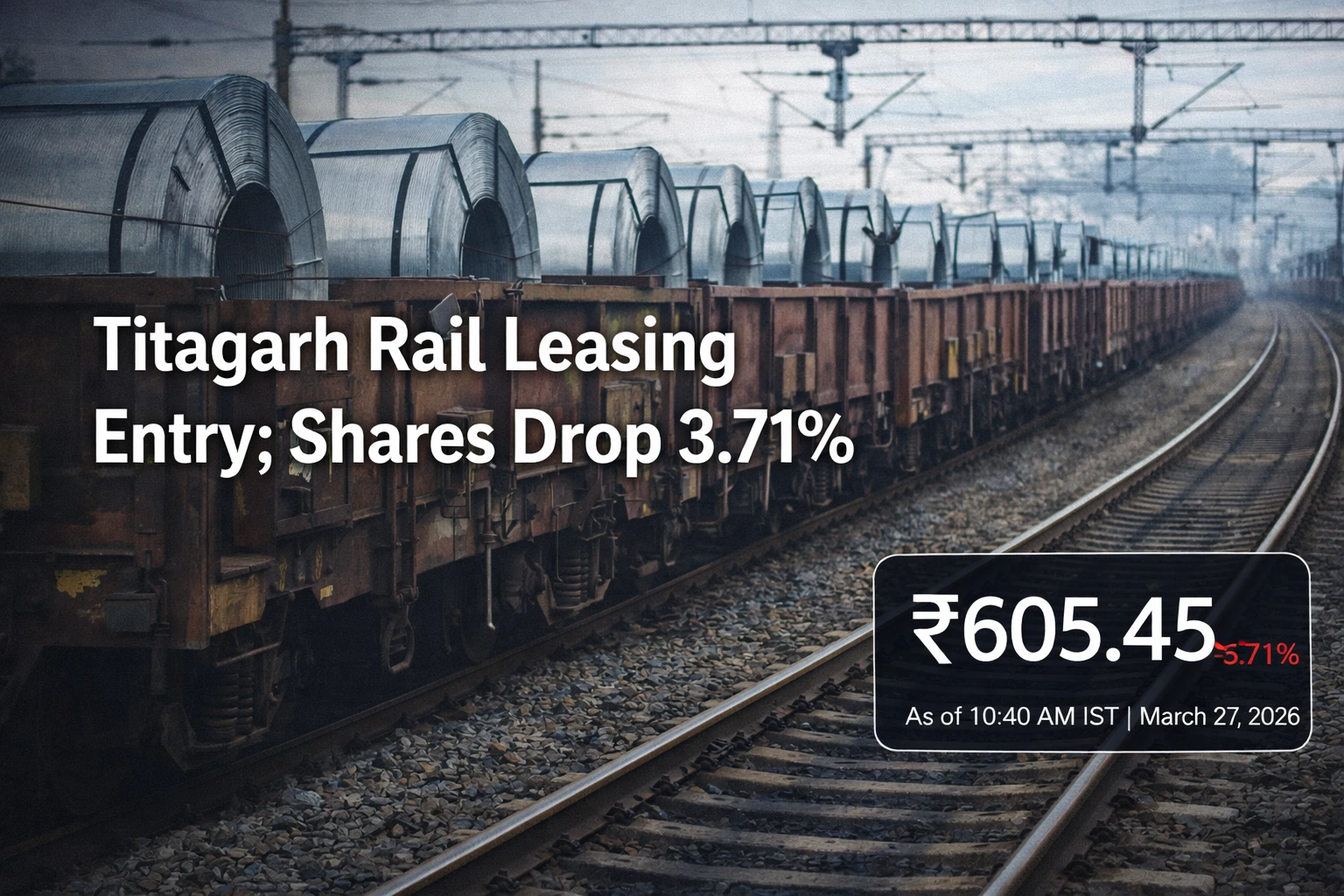 Titagarh Rail Gets ₹44 Crore LoI For Wagon Leasing Contract; Shares Down 3.71%