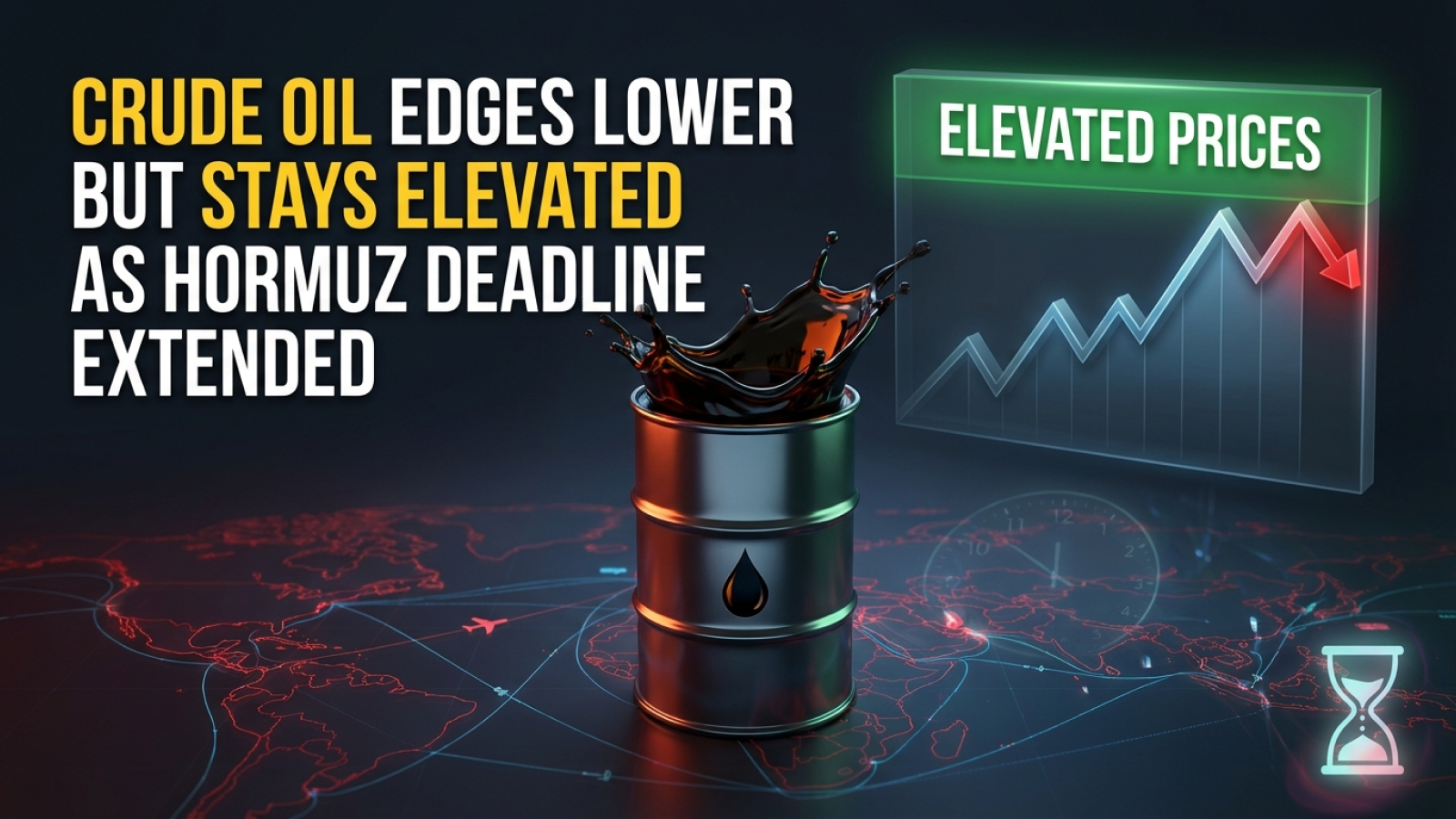 Crude Oil Edges Lower But Stays Elevated as Hormuz Deadline Extended