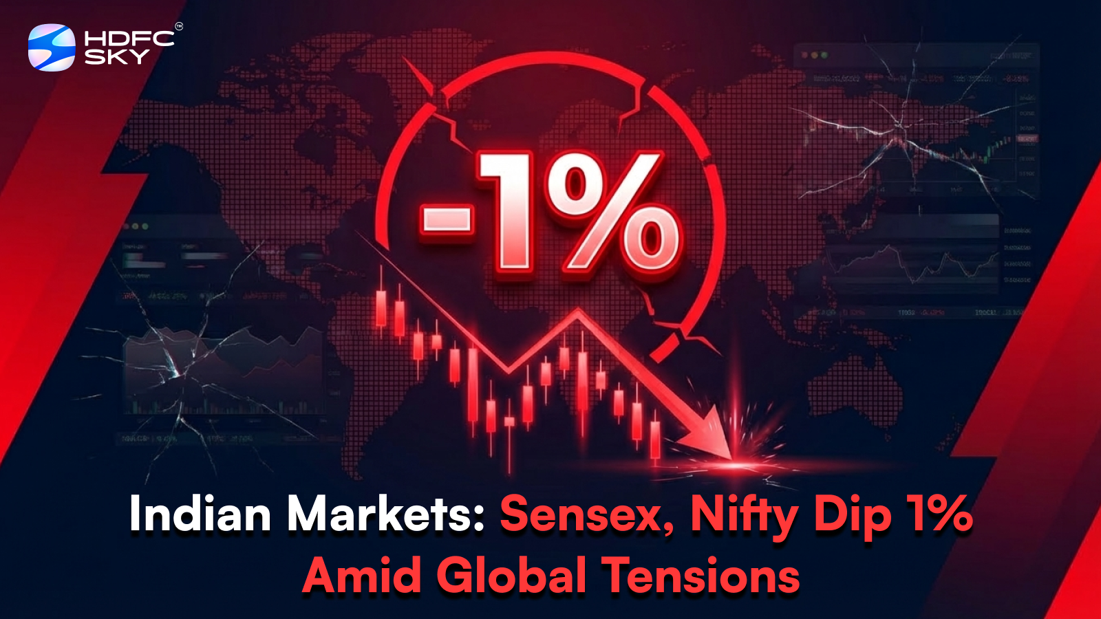 Indian Markets: Sensex, Nifty Dip 1% Amid Global Tensions