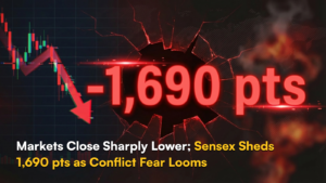 Markets Close Sharply Lower; Sensex Sheds 1,690 pts as Conflict Fear Looms