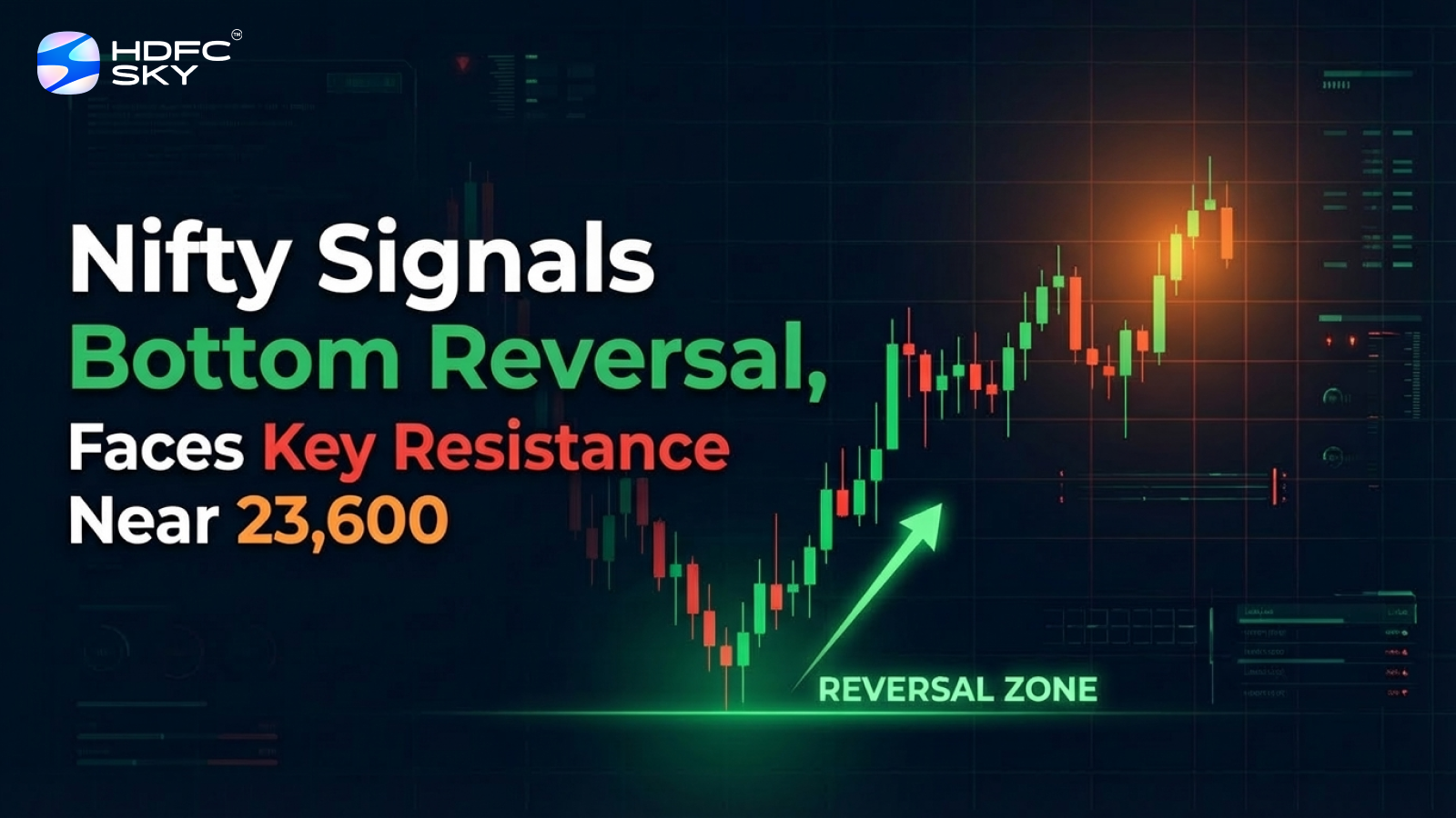 Nifty Signals Bottom Reversal, Faces Key Resistance Near 23,600
