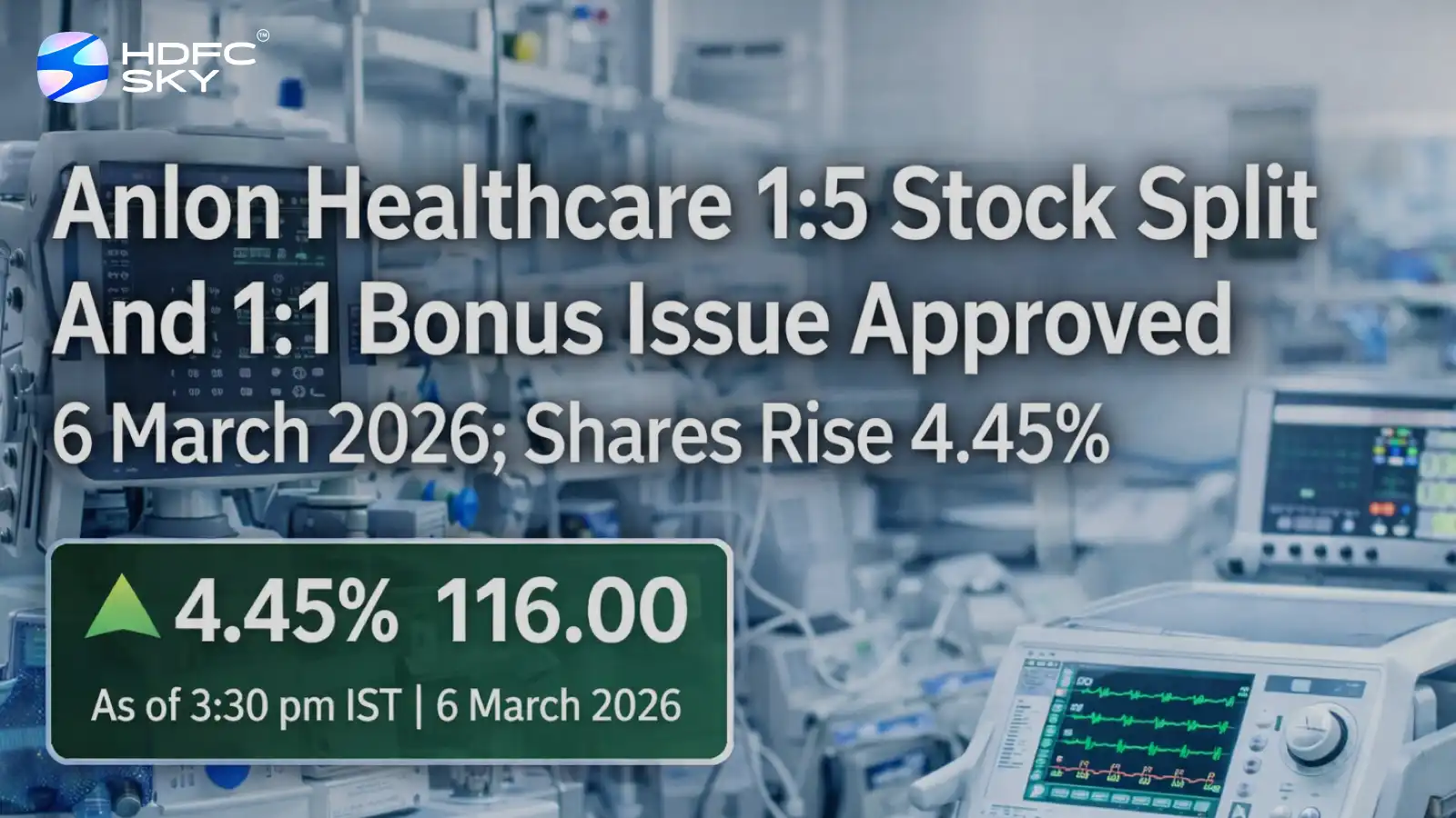 Anlon Healthcare 1:5 Stock Split, 1:1 Bonus Issue Approved; Shares Rise 4.45%