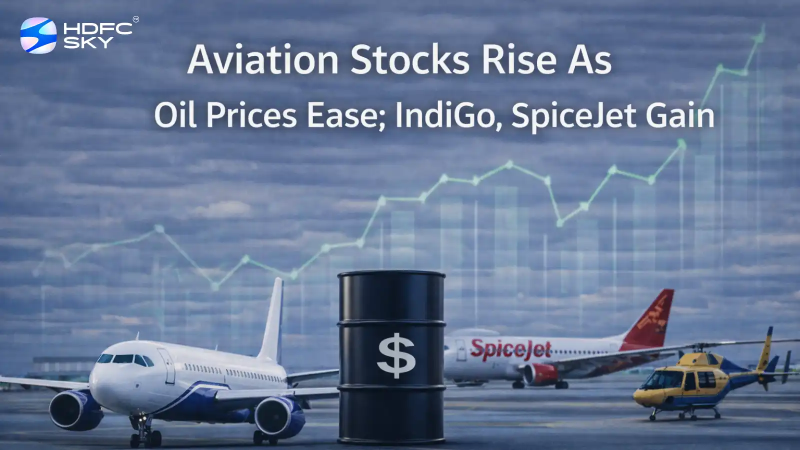 Aviation Stocks: IndiGo, SpiceJet, Global Vectra Trade Higher In Early Session