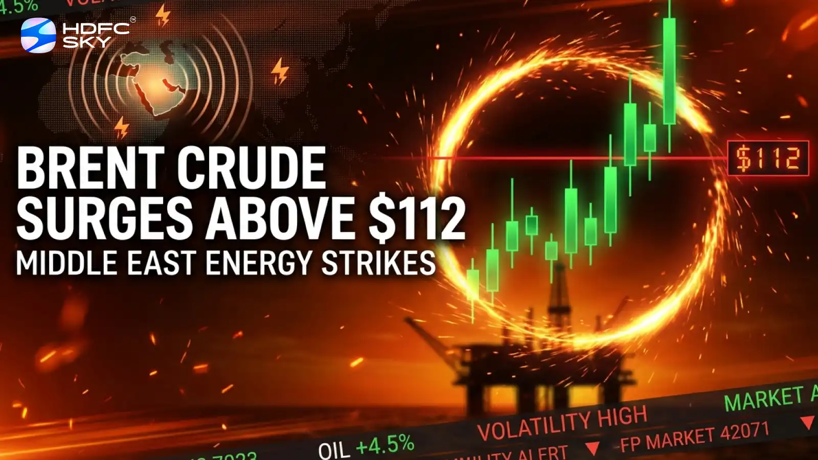 Br͏ent ͏Crude Surges Above $11͏2 After Middle East E͏nergy Strikes