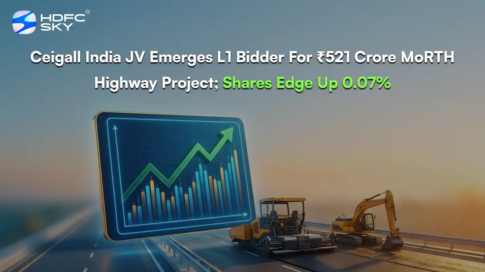 Ceigall India JV Emerges L1 Bidder For ₹521 Crore MoRTH Highway Project; Shares Edge Up 0.07%
