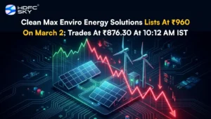 Clean Max Enviro Energy Solutions Lists At ₹960 On March 2; Trades At ₹876.30 At 10:12 AM IST