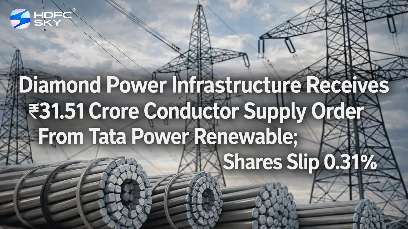 Diamond Power Infrastructure Receives ₹31.51 Crore Conductor Supply Order From Tata Power Renewable; Shares Slip 0.31%