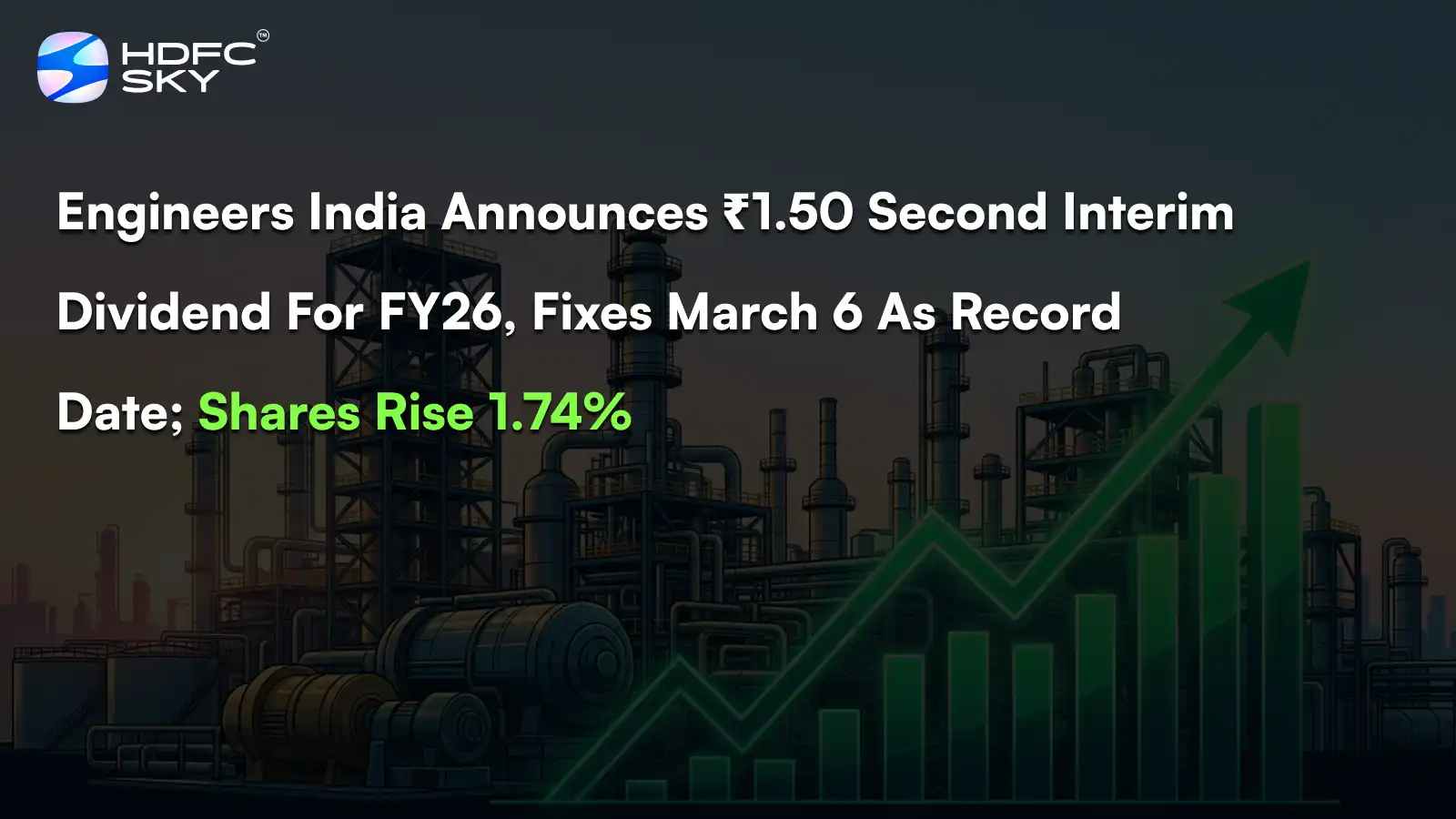 Engineers India Announces ₹1.50 Second Interim Dividend For FY26, Fixes March 6 As Record Date; Shares Rise 1.74%