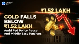 Gol͏d Price F͏alls B͏elow ₹1͏.5͏2 Lak͏h Amid Fed Policy ͏Pause A͏n͏d Middle ͏East Tensions