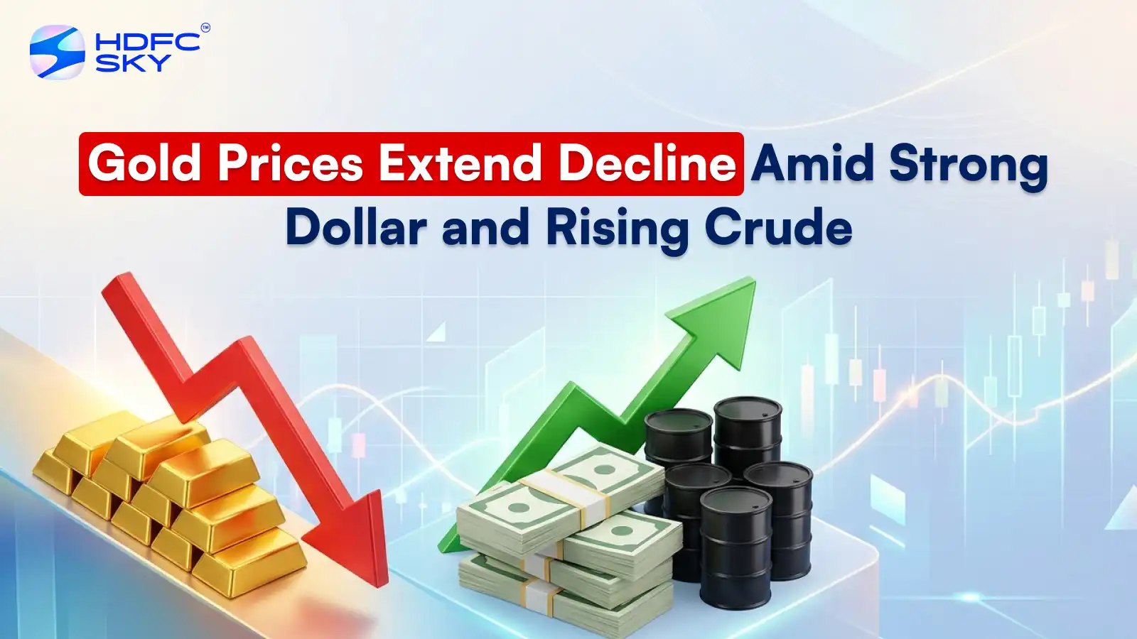 Gold Prices Extend Decline Amid Strong Dollar and Rising Crude