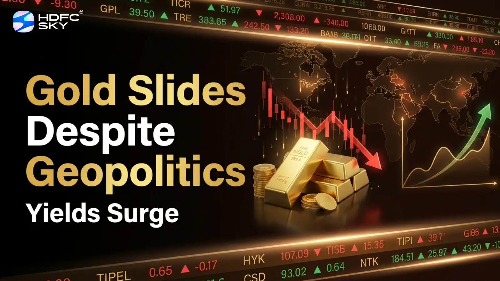 Gold Slides Despite Geopolitics as Yields Surge