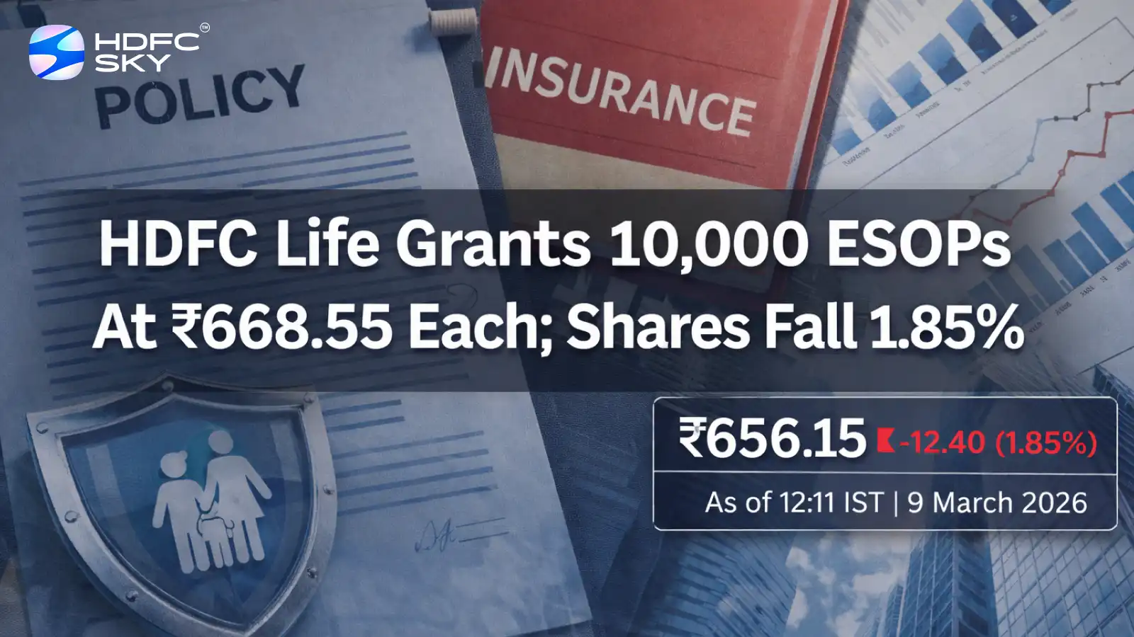 HDFC Life Grants 10,000 ESOPs At ₹668.55 Each; Shares Fall 1.85%