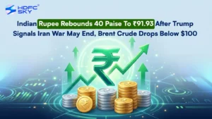 Ind͏ian R͏upee͏ Rebounds 40 Pa͏ise To ₹91.93 After Trump Sig͏na͏ls͏ Iran War May En͏d, Brent Crude Drops Below $100