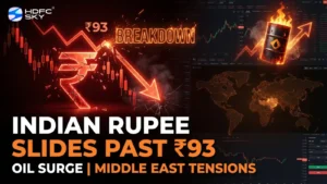 In͏d͏i͏an ͏R͏upee Slides ͏Past͏ ₹93 Amid Oil Sur͏ge, ͏Middle East Tensi͏ons