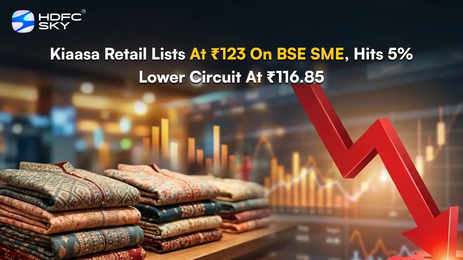 Kiaasa Retail Lists At ₹123 On BSE SME, Hits 5% Lower Circuit At ₹116.85