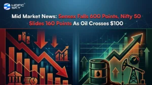 Mid Market News: S͏ensex͏ Falls 600 Point͏s,͏ Nifty 50 Slides 160 ͏Points As Oil Crosses $100