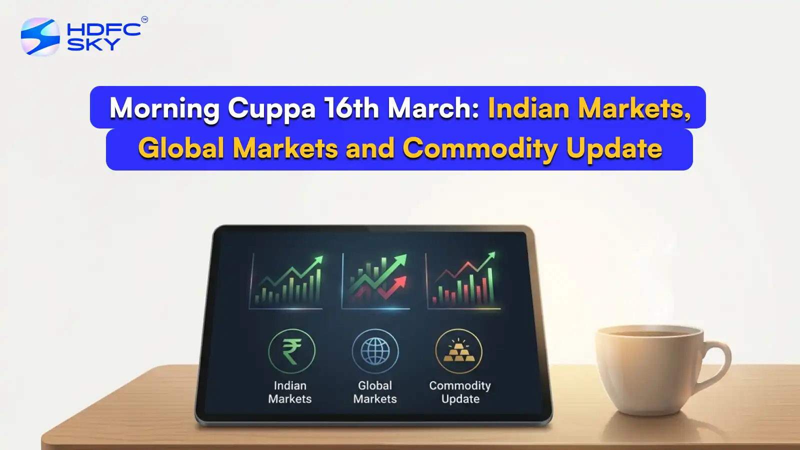Morning Cuppa 16th March: Indian Markets, Global Markets and Commodity Update