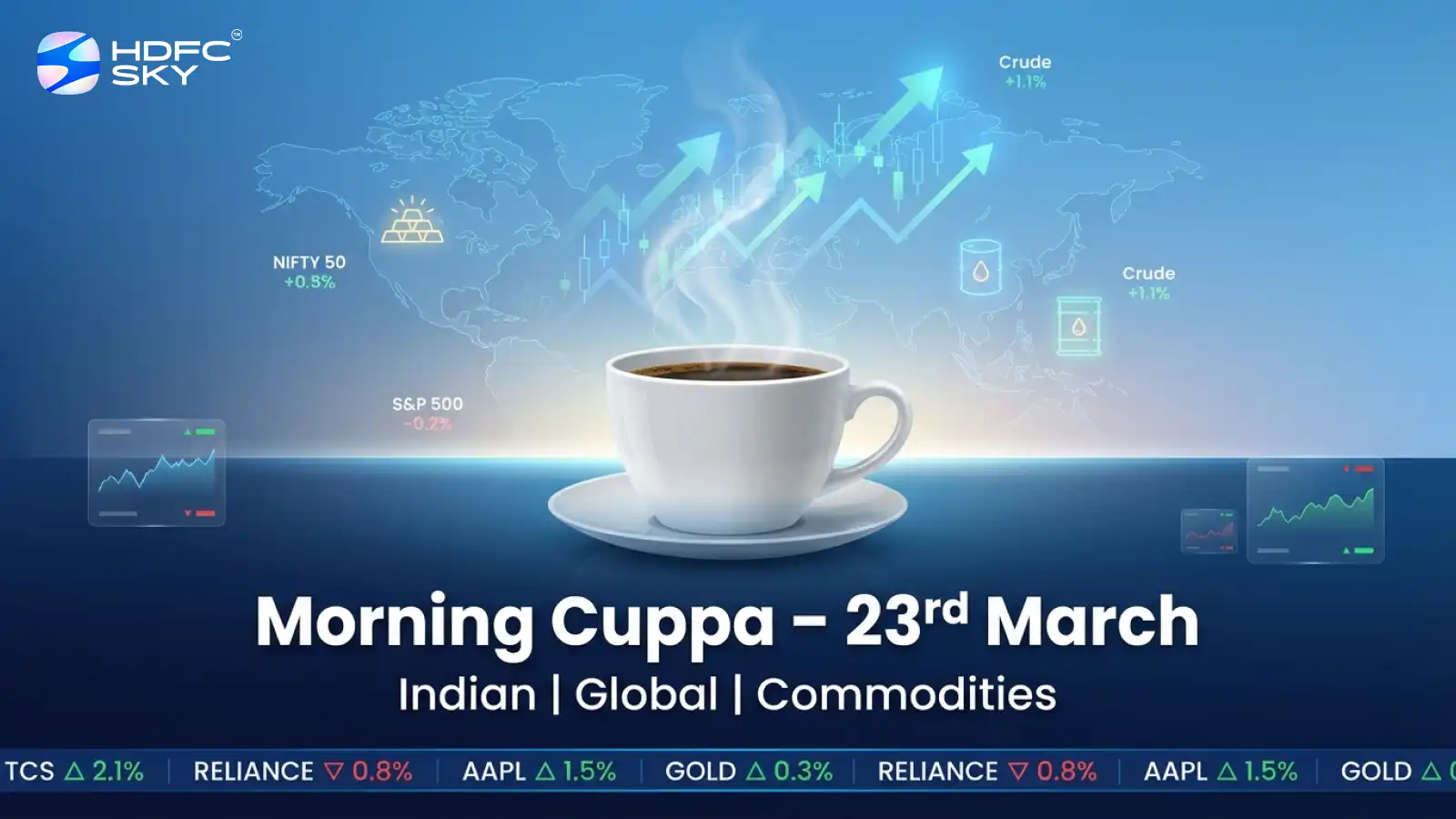 Morning Cuppa 23th March: Indian Markets, Global Markets and Commodity Update