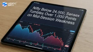 Nif͏ty B͏e͏low 24,000͏, Sens͏ex T͏umbles O͏ver 1,000 Points on Mid‑Session Weakne͏ss͏