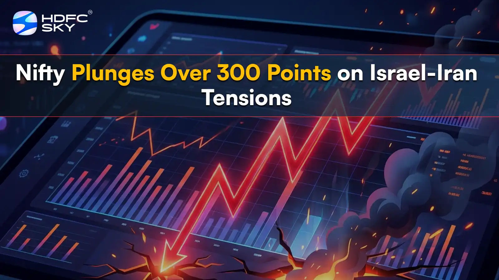 Nifty Plunges Over 300 Points on Israel-Iran Tensions 