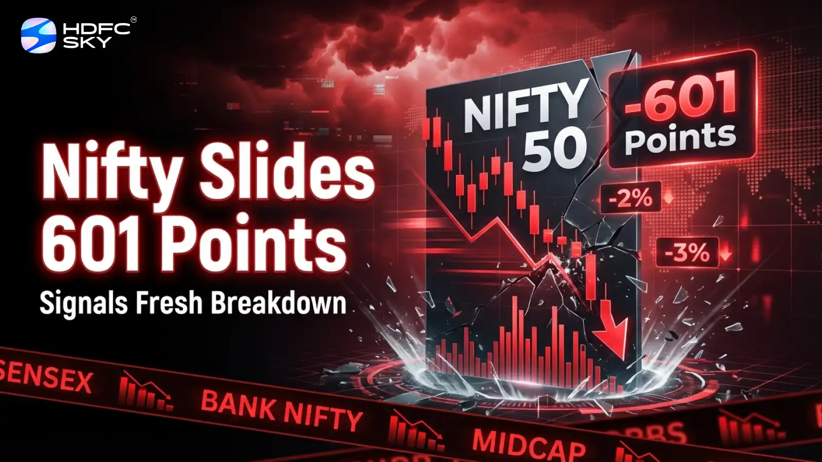 Nifty Slides 601 Points, Signals Fresh Breakdown