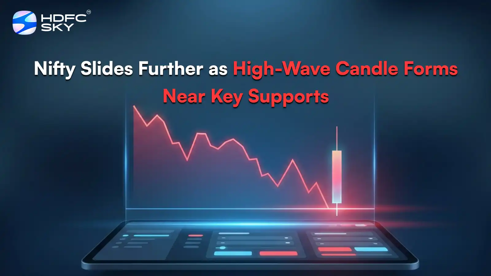 Nifty Slides Further as High‑Wave Candle Forms Near Key Supports